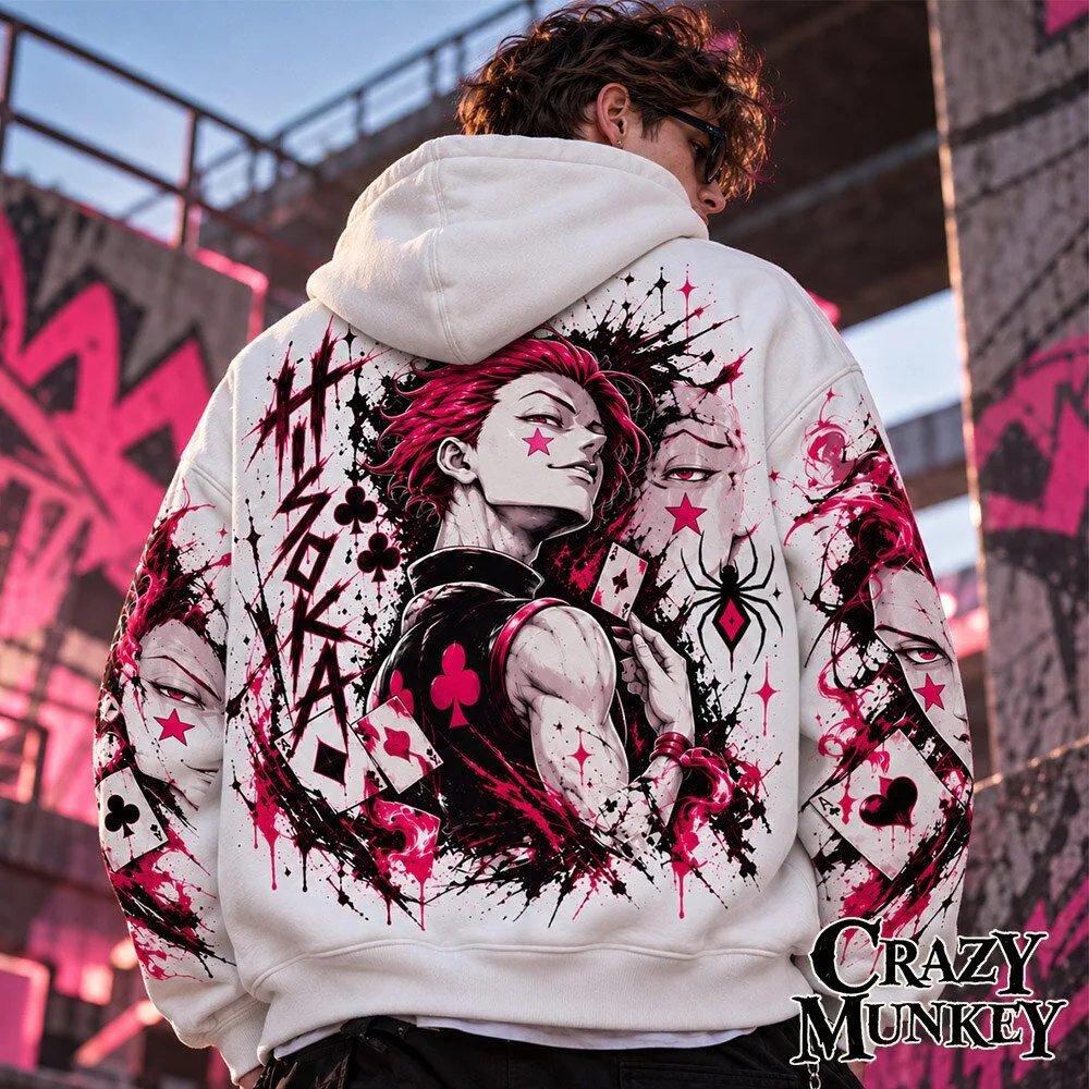 Hunter x Hunter Hisoka Morow Pink Black Anime Graphic Hoodie | Apparel