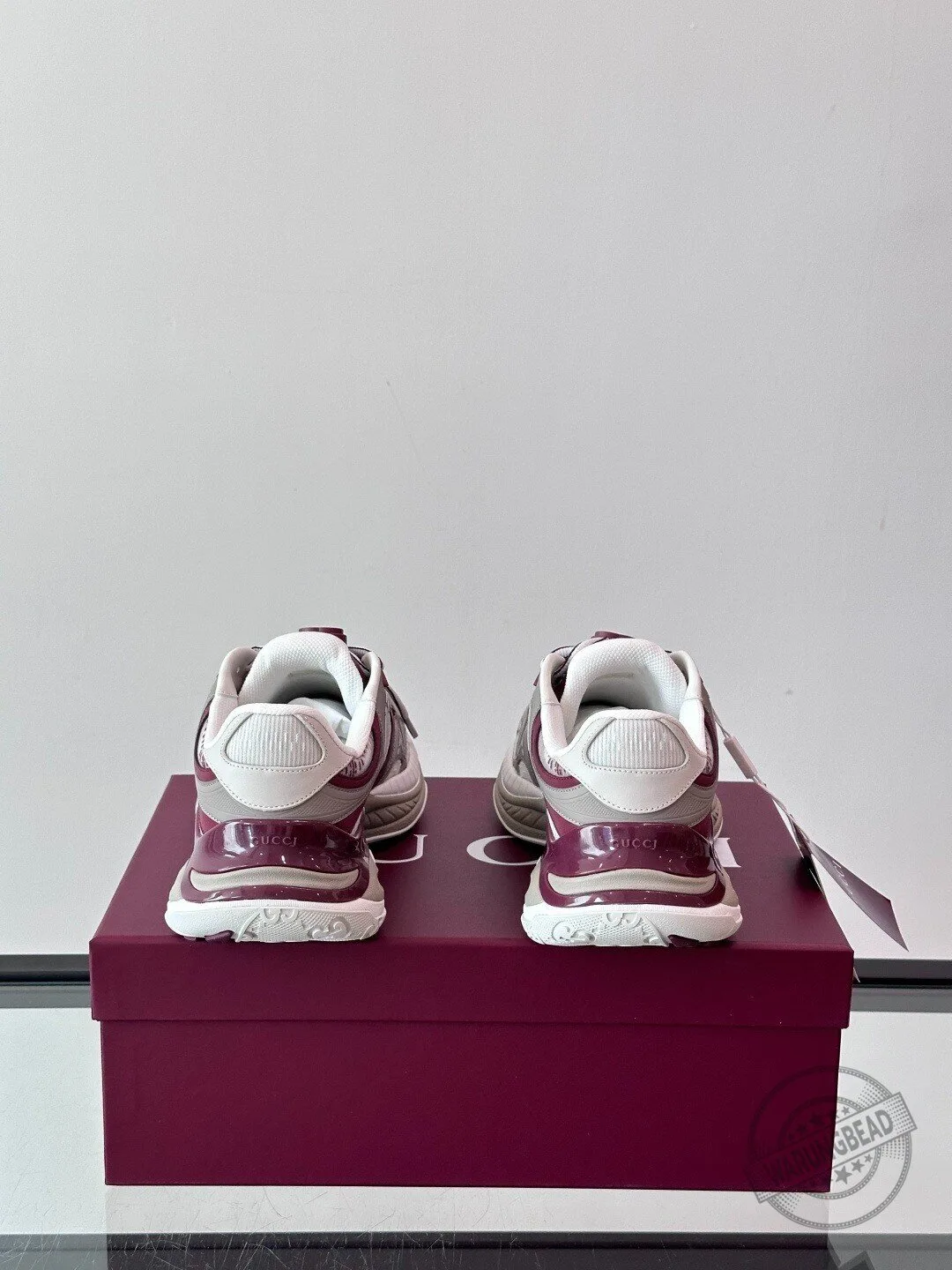 Gucci Maroon White Designer Running Shoes 8 Gucci Maroon White Designer Running Shoes