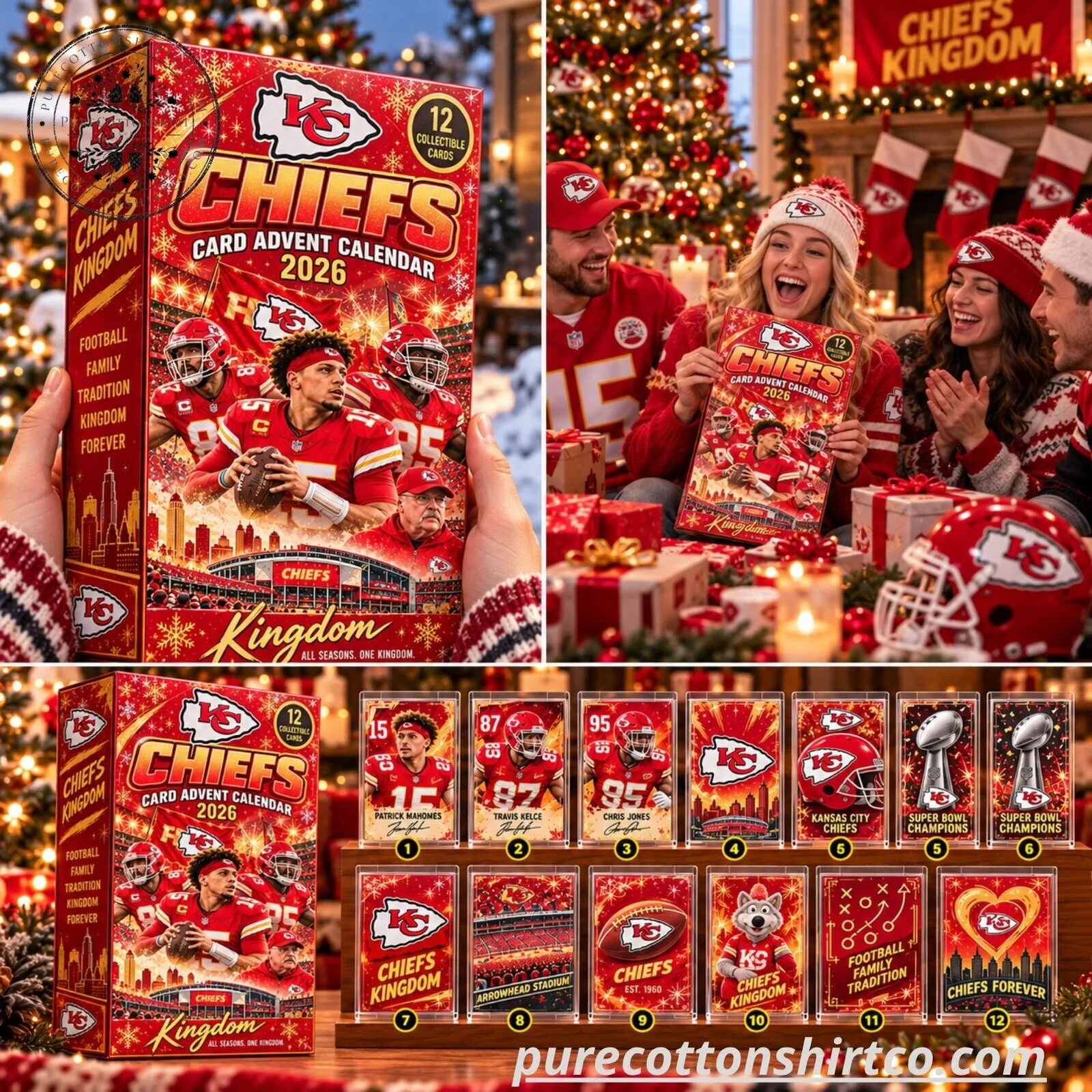 Kansas City Chiefs Card Advent Calendar 2026 - 12 Collectible Trading Cards Set 8 Kansas City Chiefs Card Advent Calendar 2026 - 12 Collectible Trading Cards Set