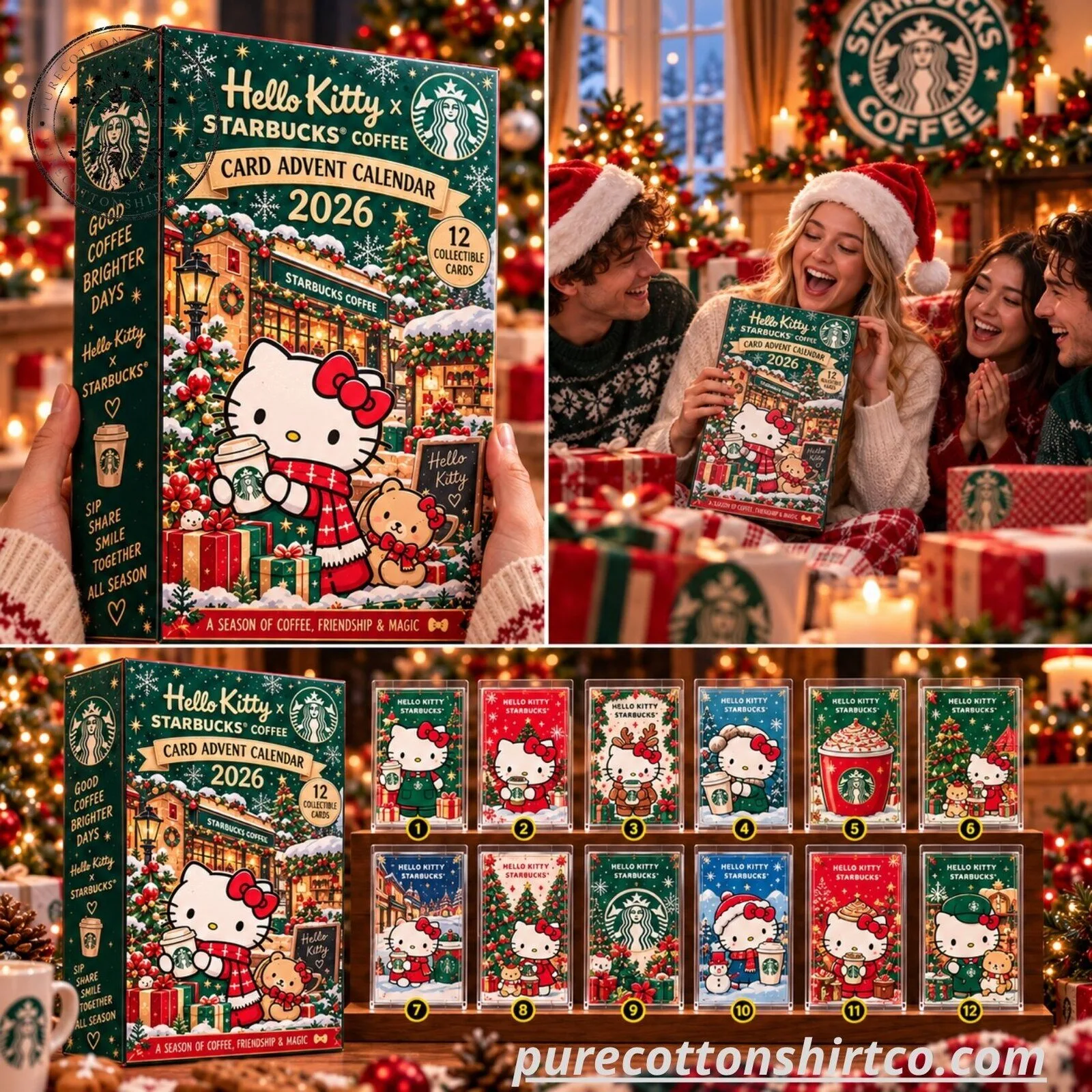 Hello Kitty x Starbucks Card Advent Calendar 2026 - 12 Collectible Trading Cards Set 7 Hello Kitty x Starbucks Card Advent Calendar 2026 - 12 Collectible Trading Cards Set