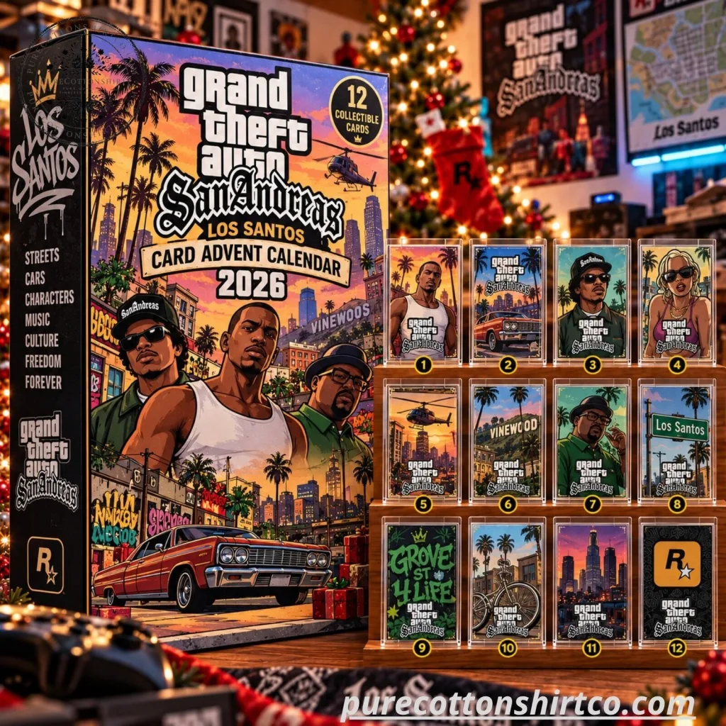 Grand Theft Auto San Andreas Christmas Advent Calendar 2026 - 12 Trading Cards Box Grand Theft Auto San Andreas Christmas Advent Calendar 2026 - 12 Trading Cards Box
