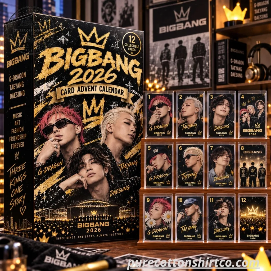 BIGBANG G-Dragon Taeyang Daesung 2026 Holiday Countdown Calendar - 12 Days Card Set BIGBANG G-Dragon Taeyang Daesung 2026 Holiday Countdown Calendar - 12 Days Card Set
