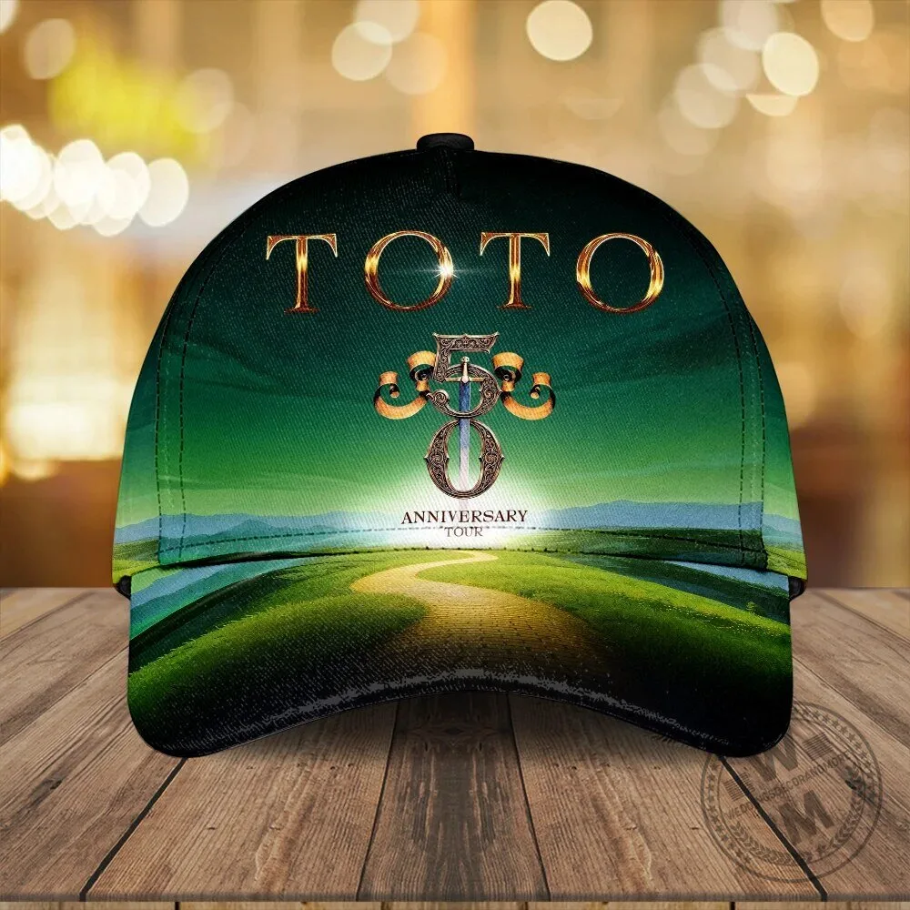 Toto Band 50th Anniversary Tour Green Landscape Cap Hat
