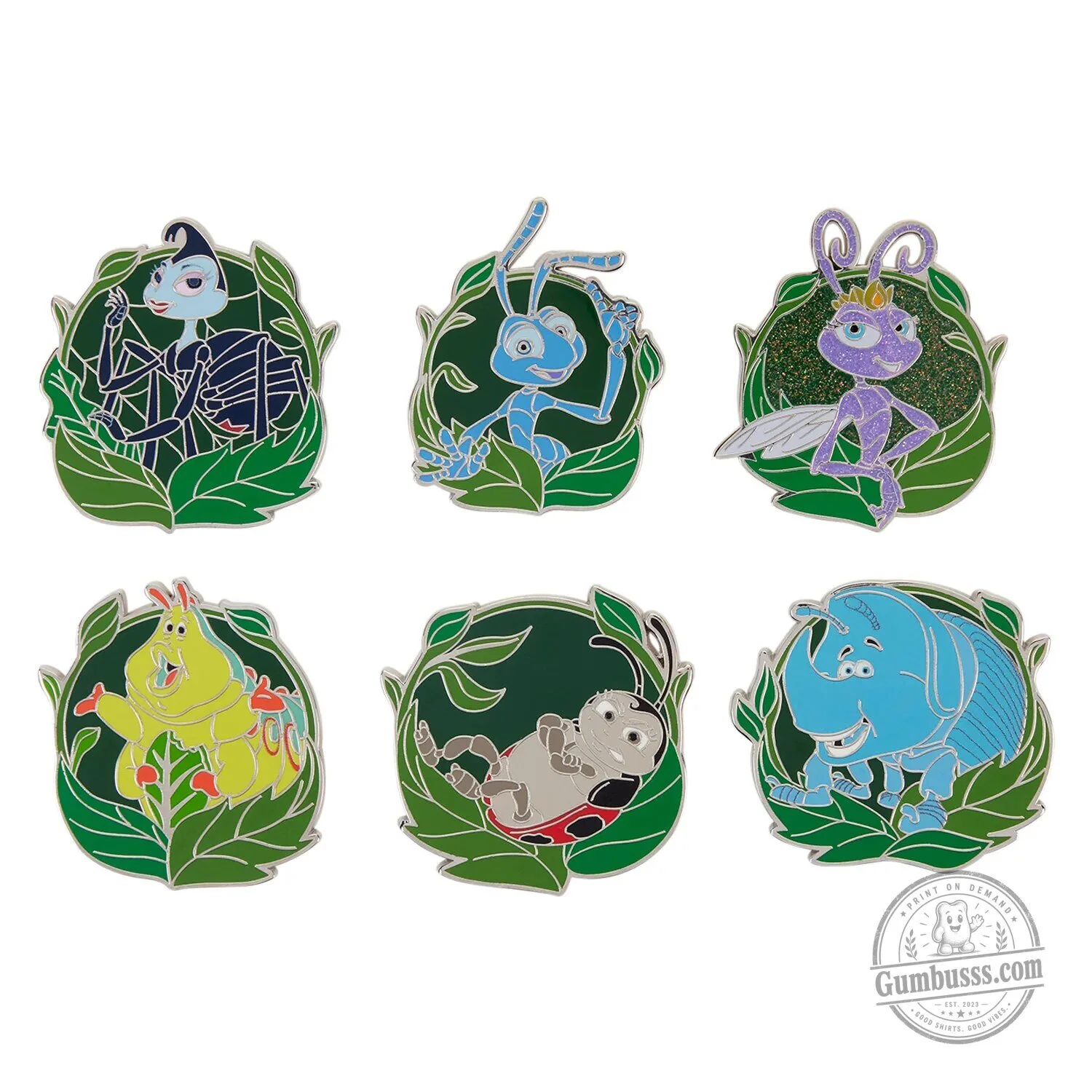 Disney Pixar A Bug's Life Mystery Box Enamel Collectible Pin Set 6 Disney Pixar A Bug