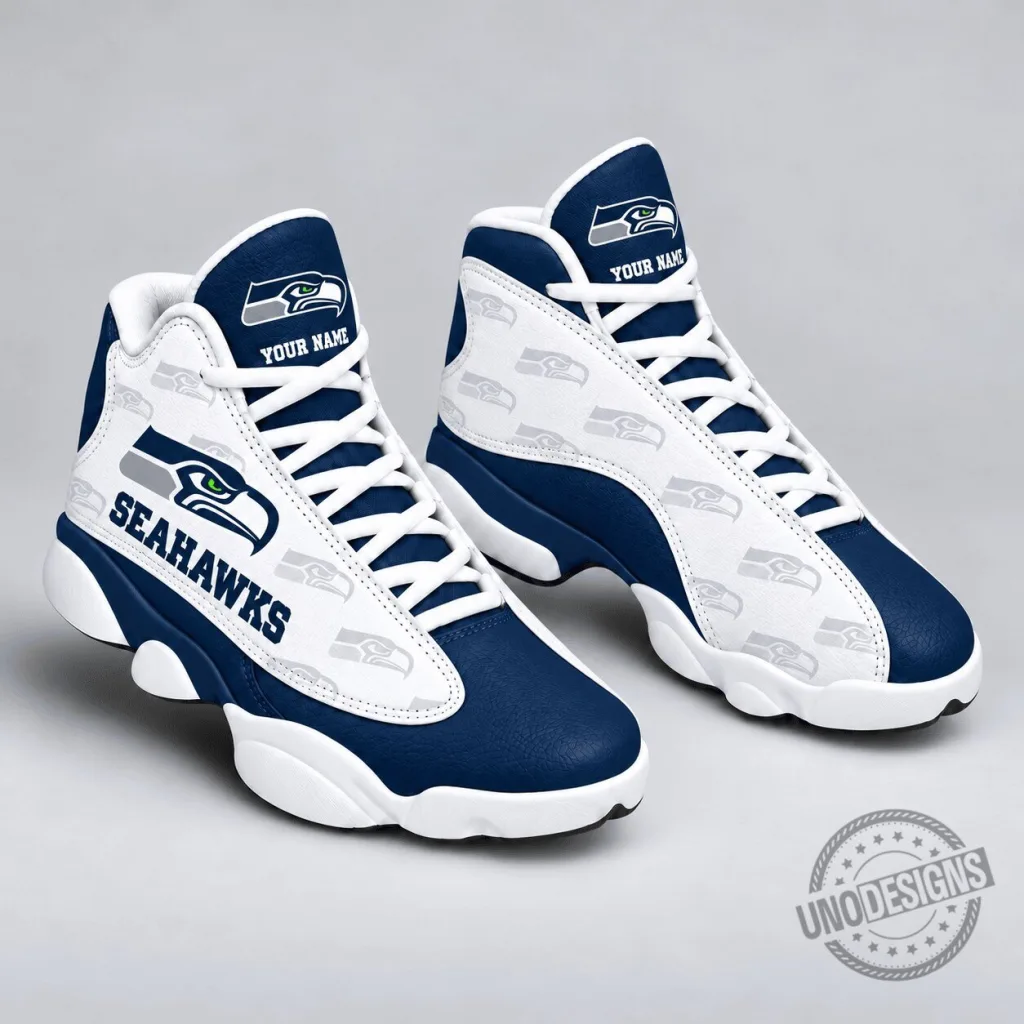 Seattle Seahawks Personalized Football Fan High Top Sneakers Seattle Seahawks Personalized Football Fan High Top Sneakers