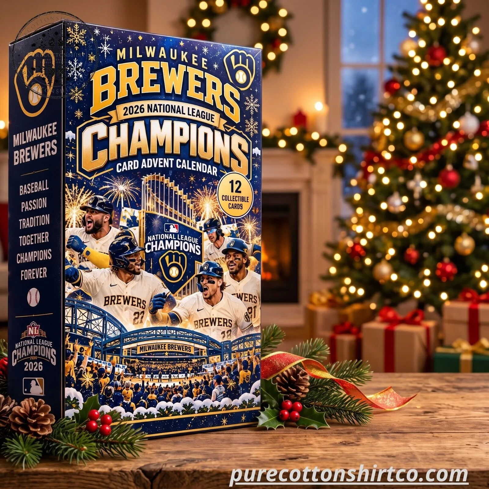 Milwaukee Brewers 2026 NL Champions Card Advent Calendar - 12 Collectible Trading Cards Set 9 Milwaukee Brewers 2026 NL Champions Card Advent Calendar - 12 Collectible Trading Cards Set