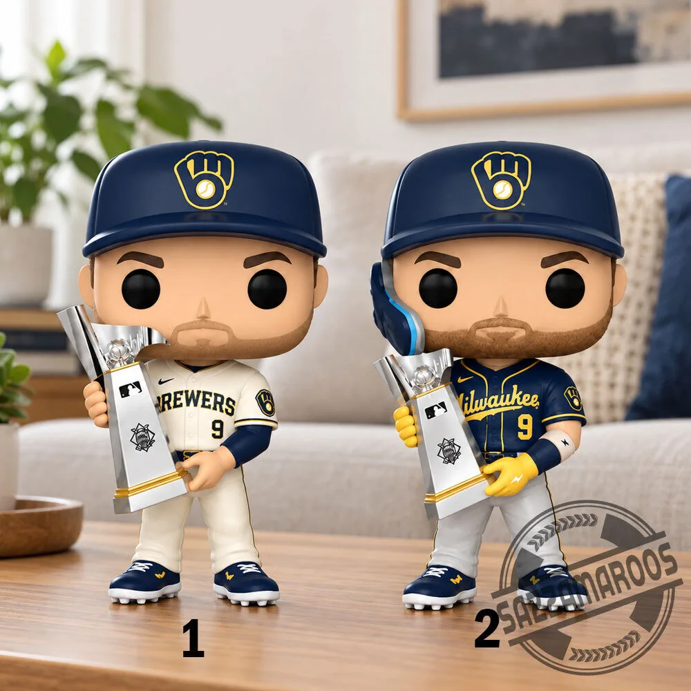 Funko Pop! Milwaukee Brewers Jake Bauers 2026 NLCS MVP with Trophy Vinyl Figure #9 3 Funko Pop! Milwaukee Brewers Jake Bauers 2026 NLCS MVP with Trophy Vinyl Figure #9