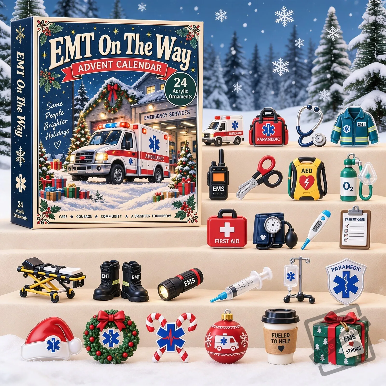 EMT On The Way Advent Calendar 2026 - 24 Day Festive Countdown, Acrylic Charms Blind Box 3 EMT On The Way Advent Calendar 2026 - 24 Day Festive Countdown, Acrylic Charms Blind Box product view