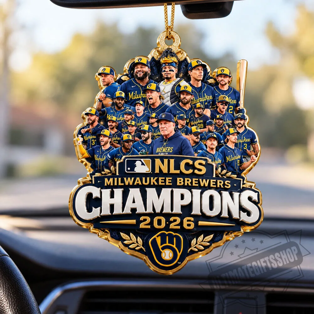 Milwaukee Brewers 2026 NLCS Champions Ornament Baseball Team Christmas Decor 5 Milwaukee Brewers 2026 NLCS Champions Ornament Baseball Team Christmas Decor