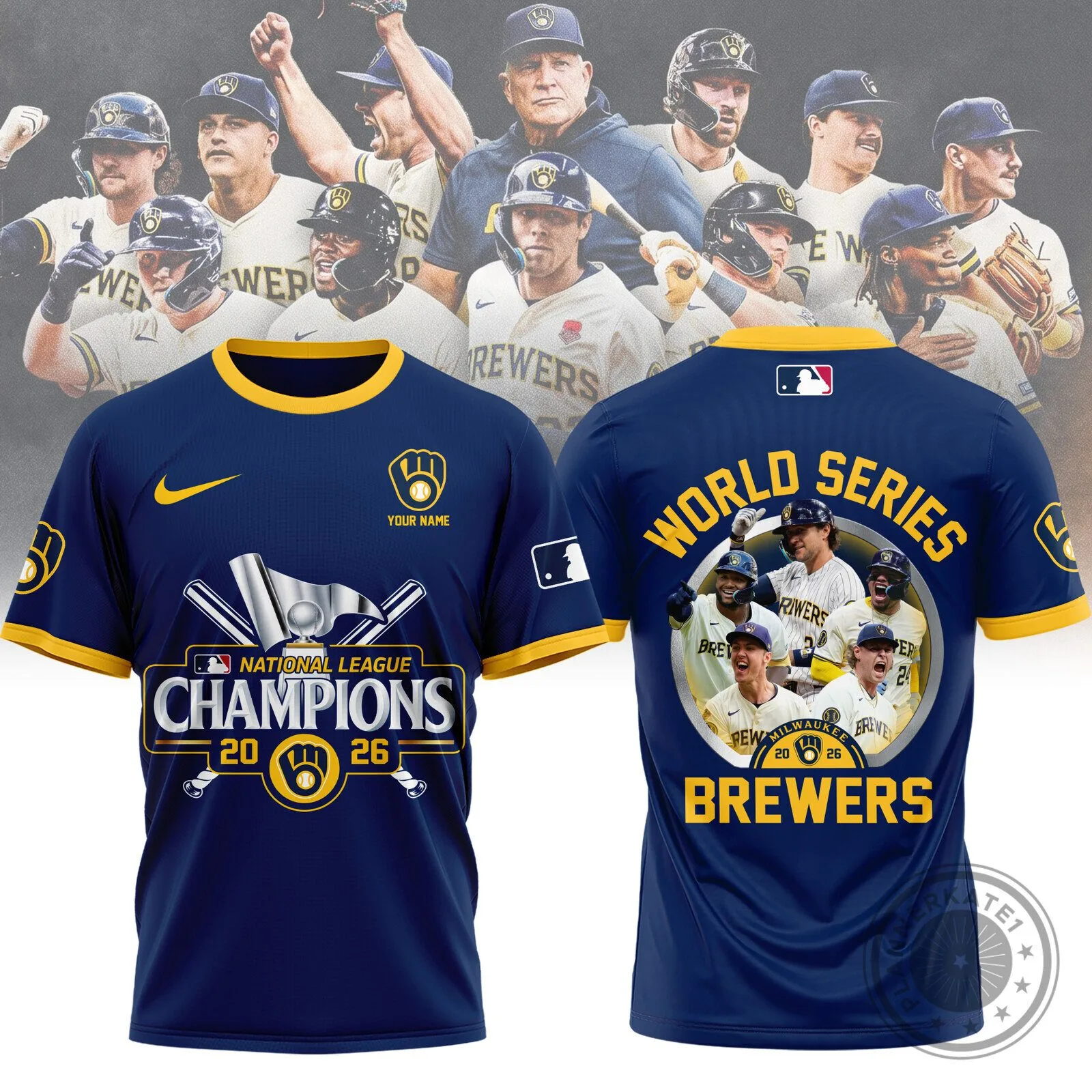 2026 Baseball Jersey for Milwaukee Brewers - National League Champions Edition