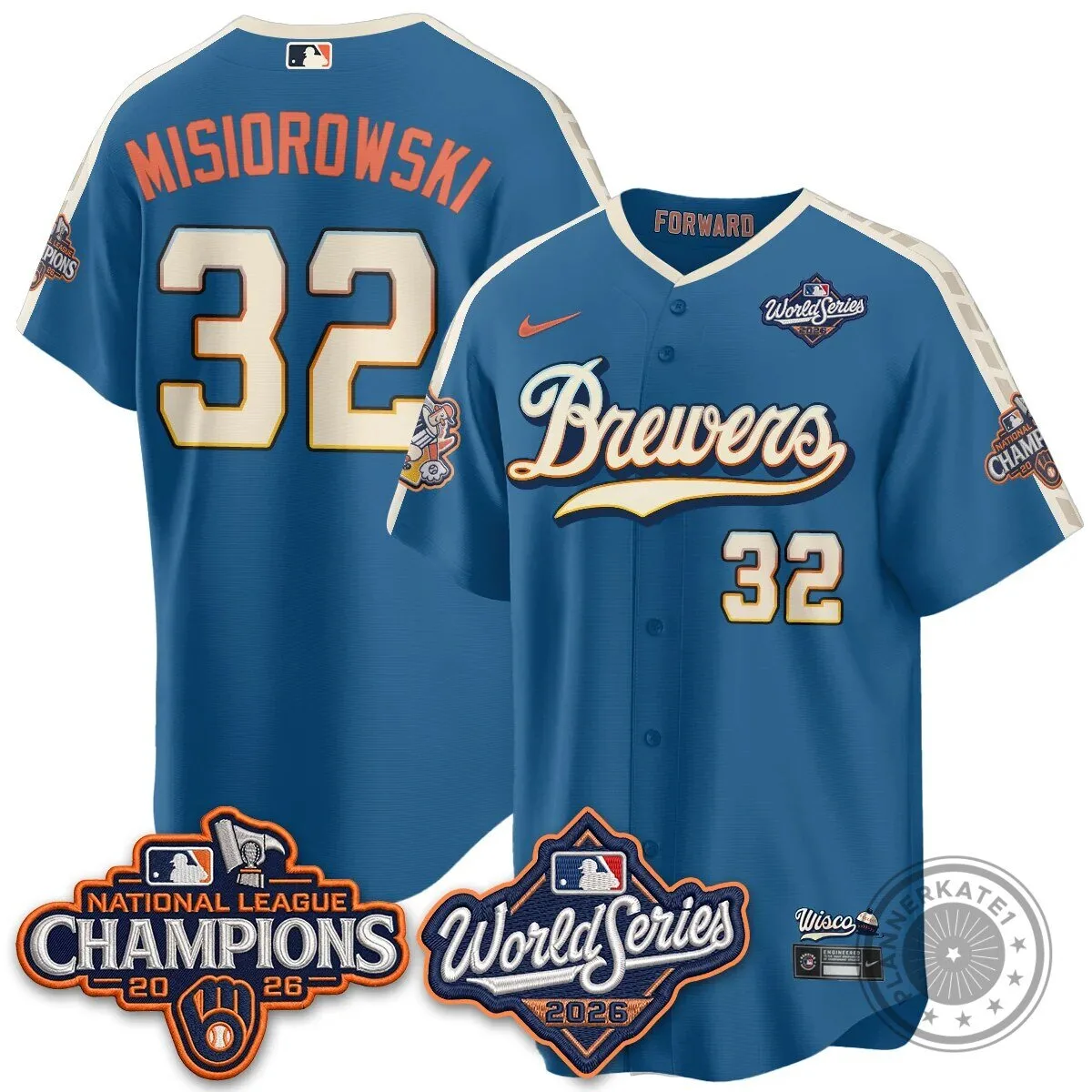Milwaukee Brewers World Series Baseball Jersey - 2026 National League Champions Edition 25 Milwaukee Brewers World Series Baseball Jersey - 2026 National League Champions Edition