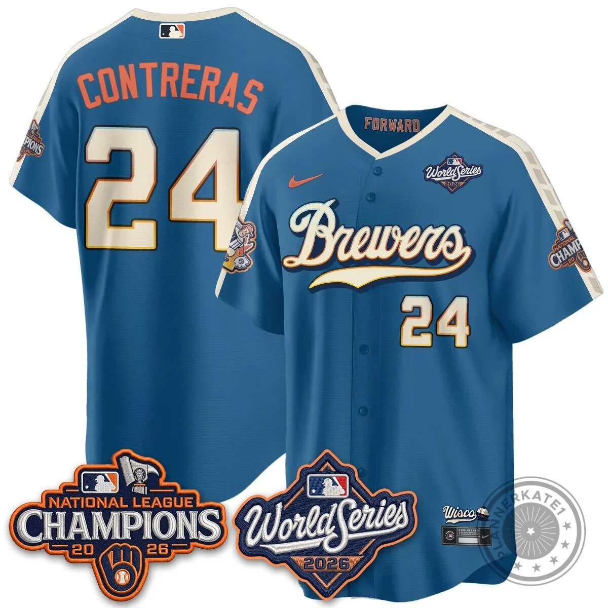 Milwaukee Brewers World Series Baseball Jersey - 2026 National League Champions Edition 28 Milwaukee Brewers World Series Baseball Jersey - 2026 National League Champions Edition