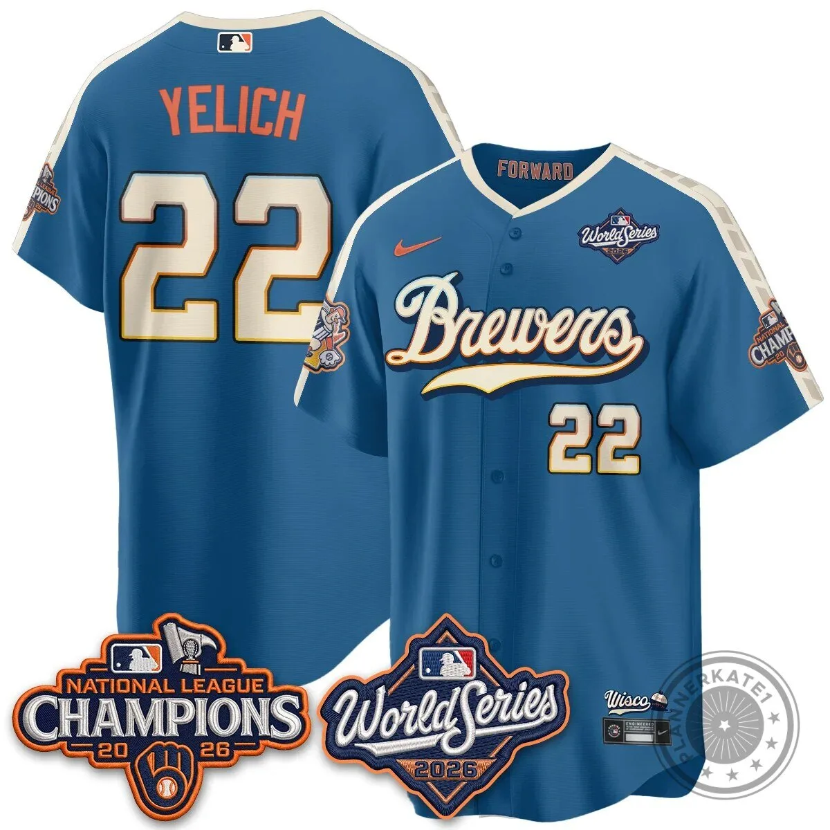 Milwaukee Brewers World Series Baseball Jersey - 2026 National League Champions Edition 29 Milwaukee Brewers World Series Baseball Jersey - 2026 National League Champions Edition