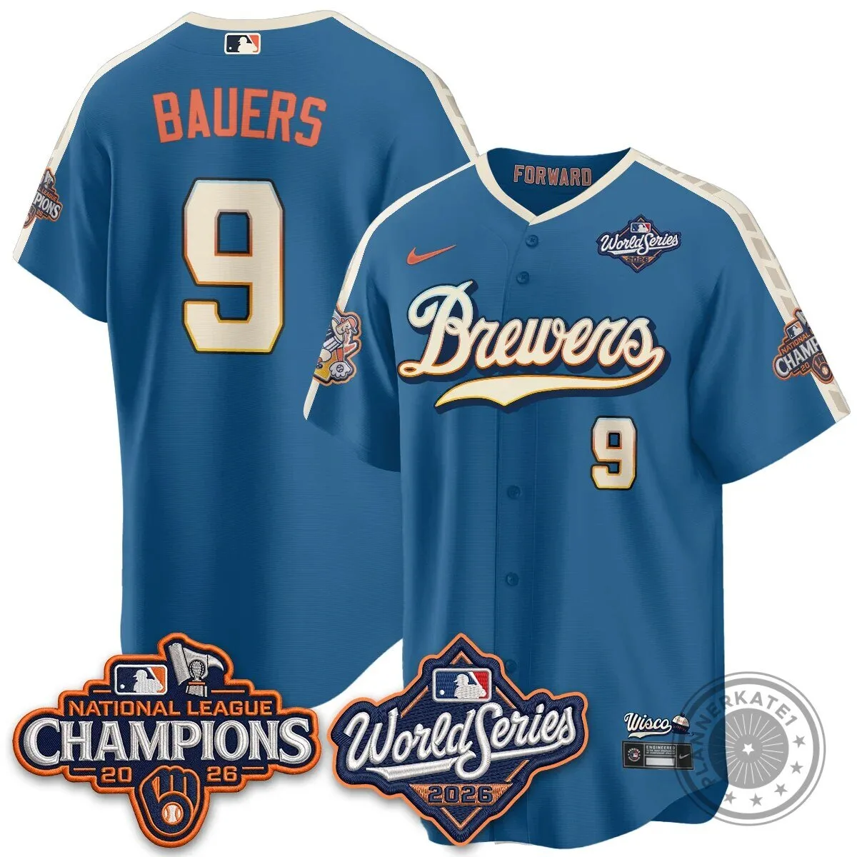 Milwaukee Brewers World Series Baseball Jersey - 2026 National League Champions Edition 33 Milwaukee Brewers World Series Baseball Jersey - 2026 National League Champions Edition