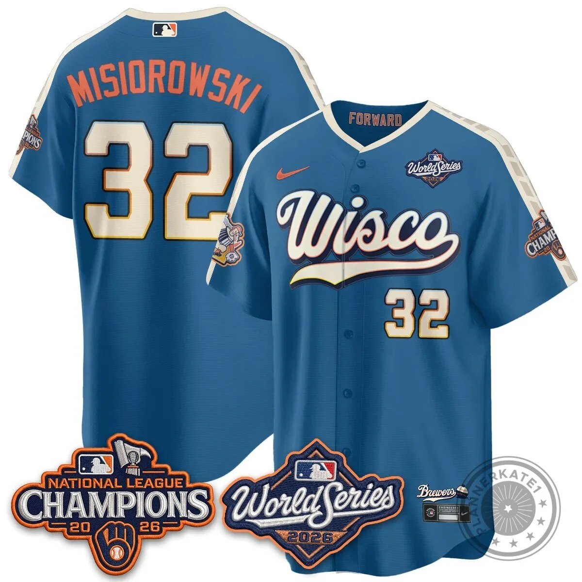 Milwaukee Brewers World Series Baseball Jersey - 2026 National League Champions Edition 37 Milwaukee Brewers World Series Baseball Jersey - 2026 National League Champions Edition