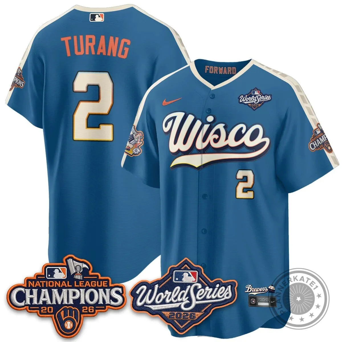 Milwaukee Brewers World Series Baseball Jersey - 2026 National League Champions Edition 38 Milwaukee Brewers World Series Baseball Jersey - 2026 National League Champions Edition