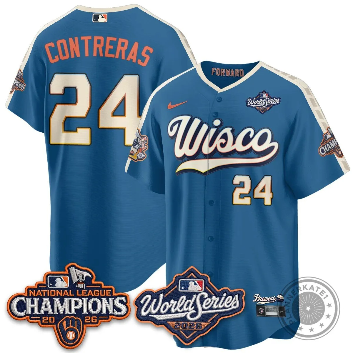 Milwaukee Brewers World Series Baseball Jersey - 2026 National League Champions Edition 40 Milwaukee Brewers World Series Baseball Jersey - 2026 National League Champions Edition