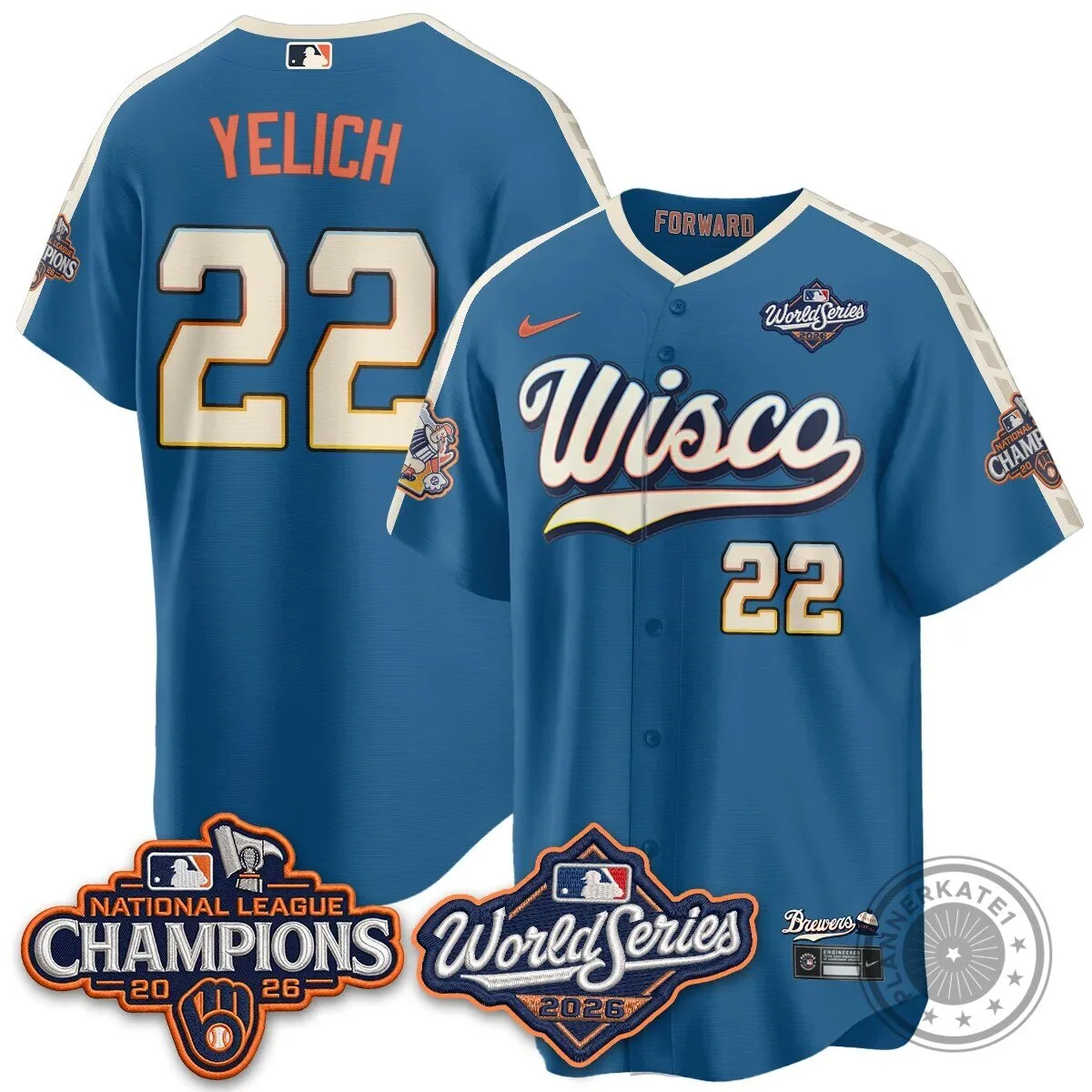 Milwaukee Brewers World Series Baseball Jersey - 2026 National League Champions Edition 41 Milwaukee Brewers World Series Baseball Jersey - 2026 National League Champions Edition