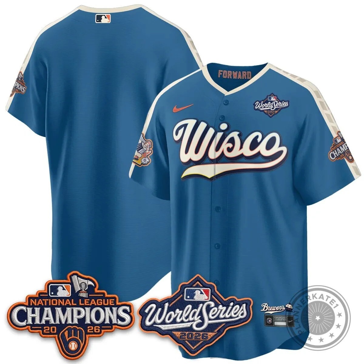 Milwaukee Brewers World Series Baseball Jersey - 2026 National League Champions Edition 42 Milwaukee Brewers World Series Baseball Jersey - 2026 National League Champions Edition