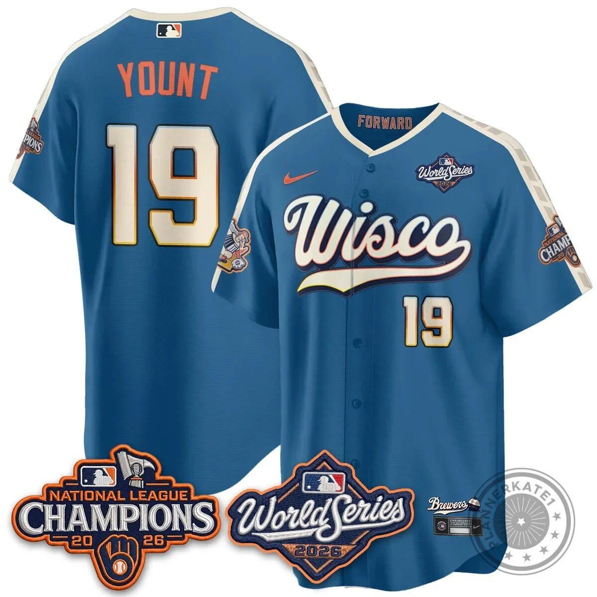 Milwaukee Brewers World Series Baseball Jersey - 2026 National League Champions Edition 44 Milwaukee Brewers World Series Baseball Jersey - 2026 National League Champions Edition