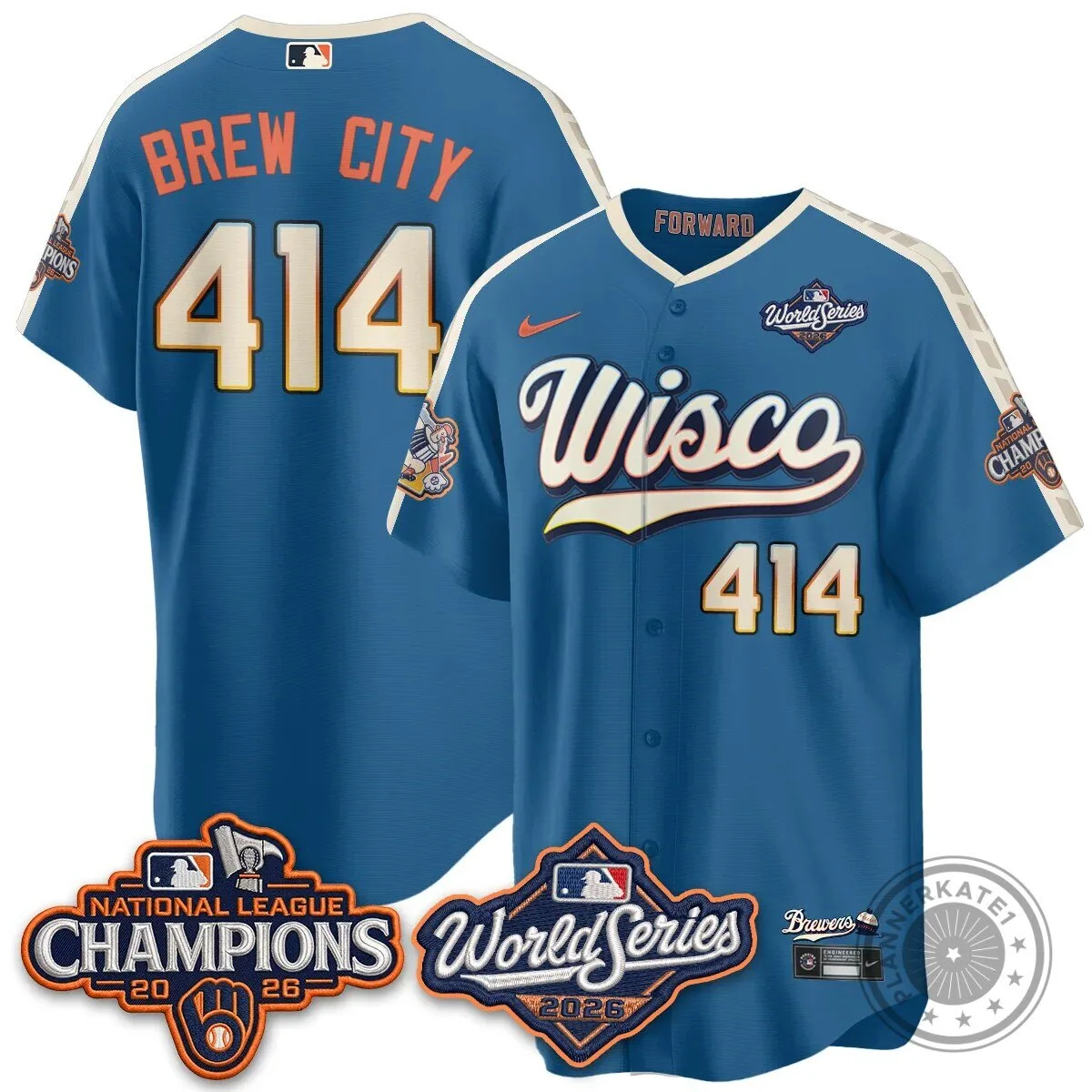 Milwaukee Brewers World Series Baseball Jersey - 2026 National League Champions Edition 47 Milwaukee Brewers World Series Baseball Jersey - 2026 National League Champions Edition