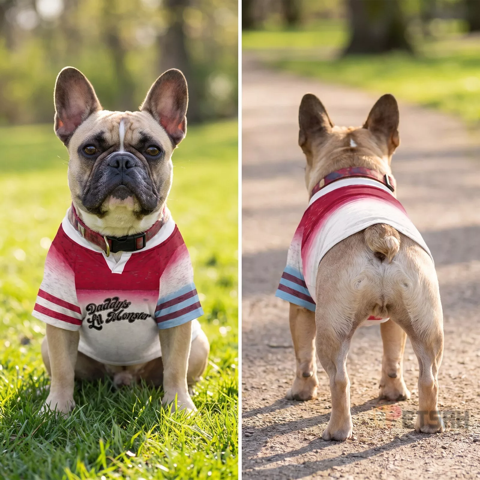 Harley Quinn Pet Halloween Costume daddys little monster hockey jersey shirt for dog