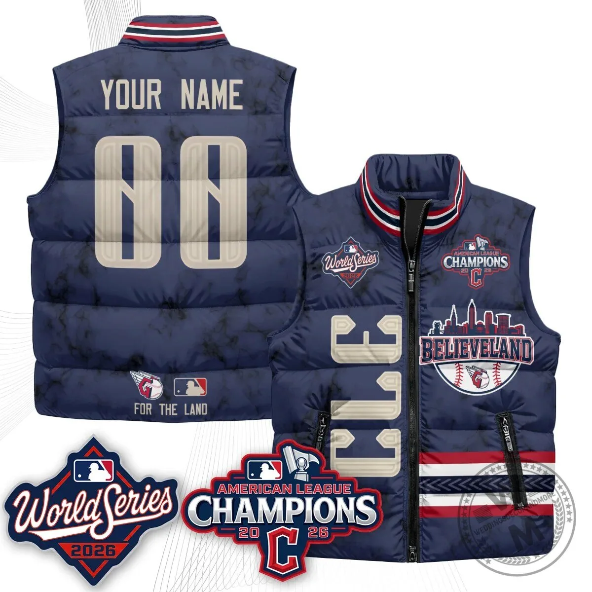 Cleveland Guardians 2026 American League Champions Puffer Vest 6 Cleveland Guardians 2026 American League Champions Puffer Vest