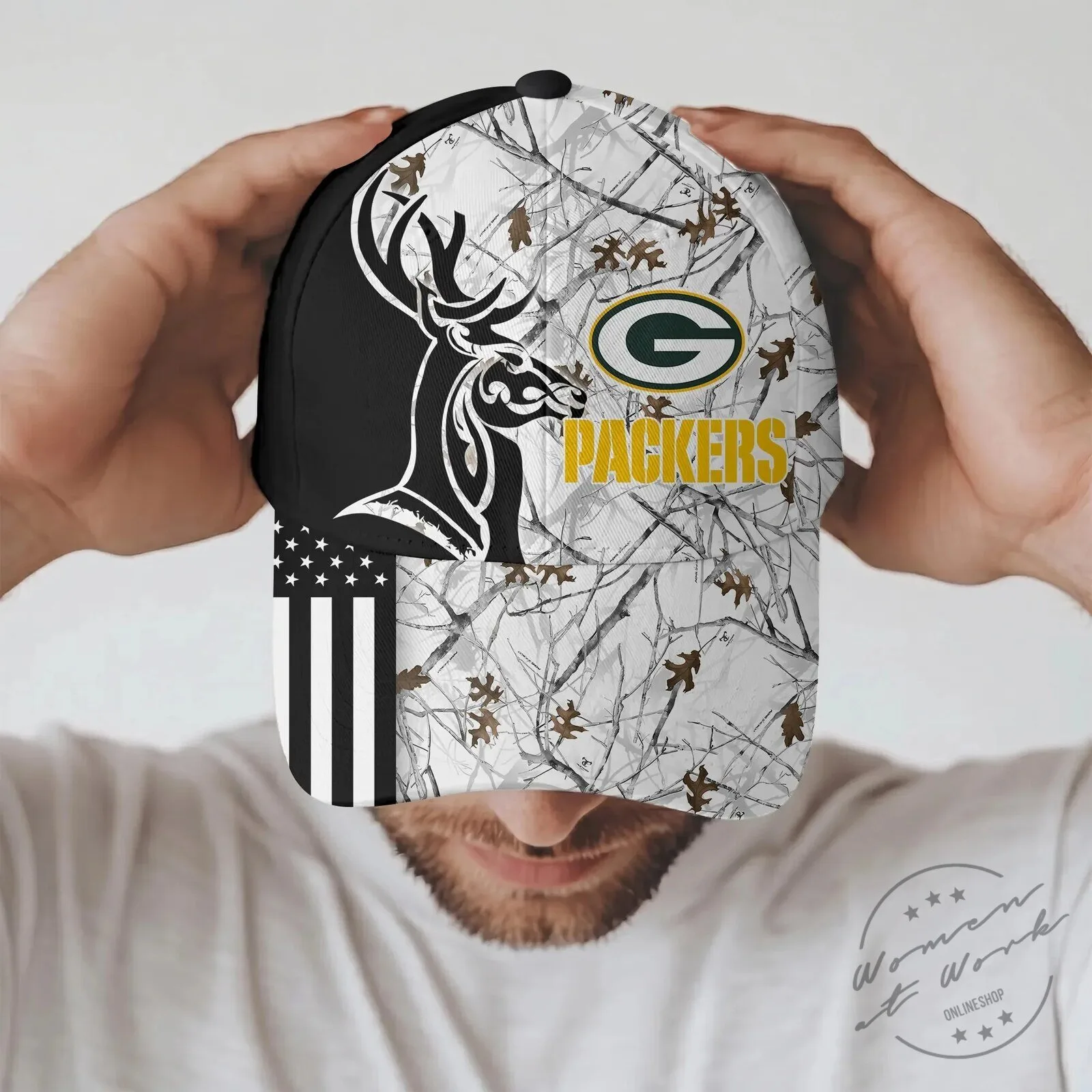 Green Bay Packers Deer Hunting Camouflage American Flag Cap Hat 7 Green Bay Packers Deer Hunting Camouflage American Flag Cap Hat