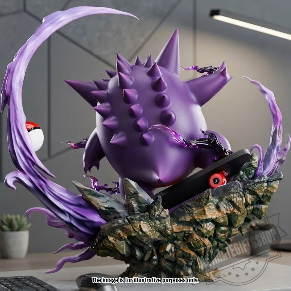Pokémon Gengar Skateboard Resin Statue Limited Edition GK Diorama Figure Collectible 3 Pokémon Gengar Skateboard Resin Statue Limited Edition GK Diorama Figure Collectible
