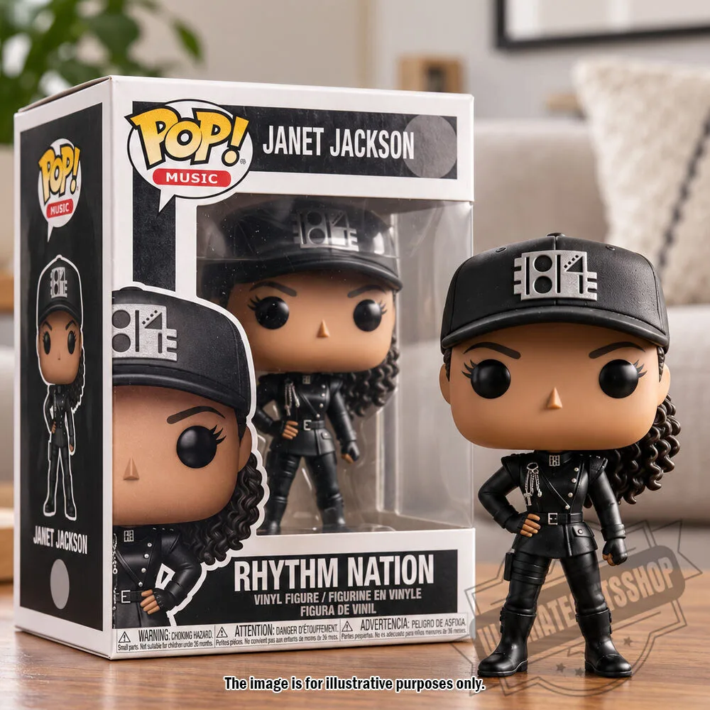 Funko Pop! Janet Jackson Rhythm Nation Vinyl Figure Collectible 3 Funko Pop! Janet Jackson Rhythm Nation Vinyl Figure Collectible