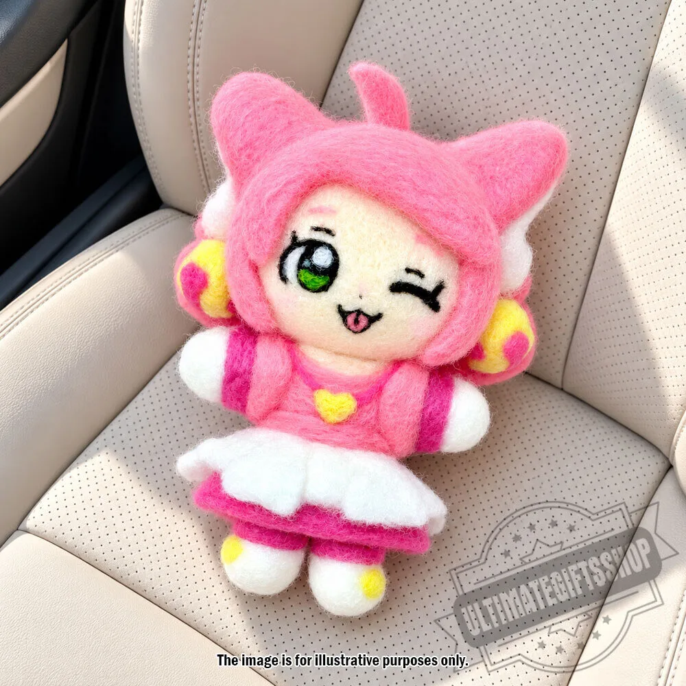 Needle Felted Anime Cat Girl Doll
