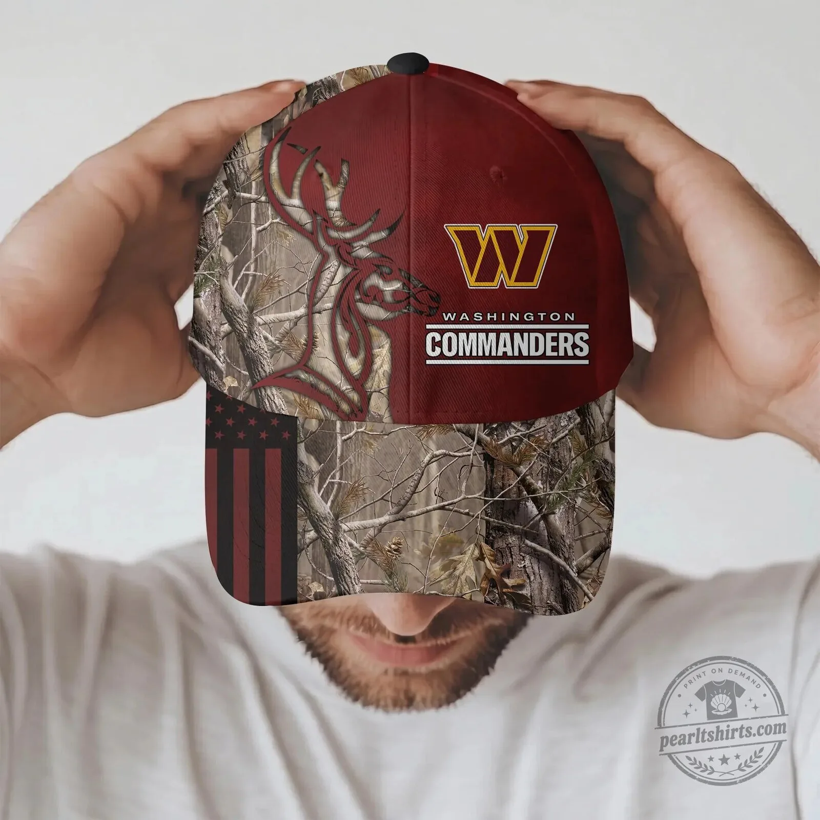 Washington Commanders Deer Hunting Camouflage Pattern Baseball Cap Hat 7 Washington Commanders Deer Hunting Camouflage Pattern Baseball Cap Hat