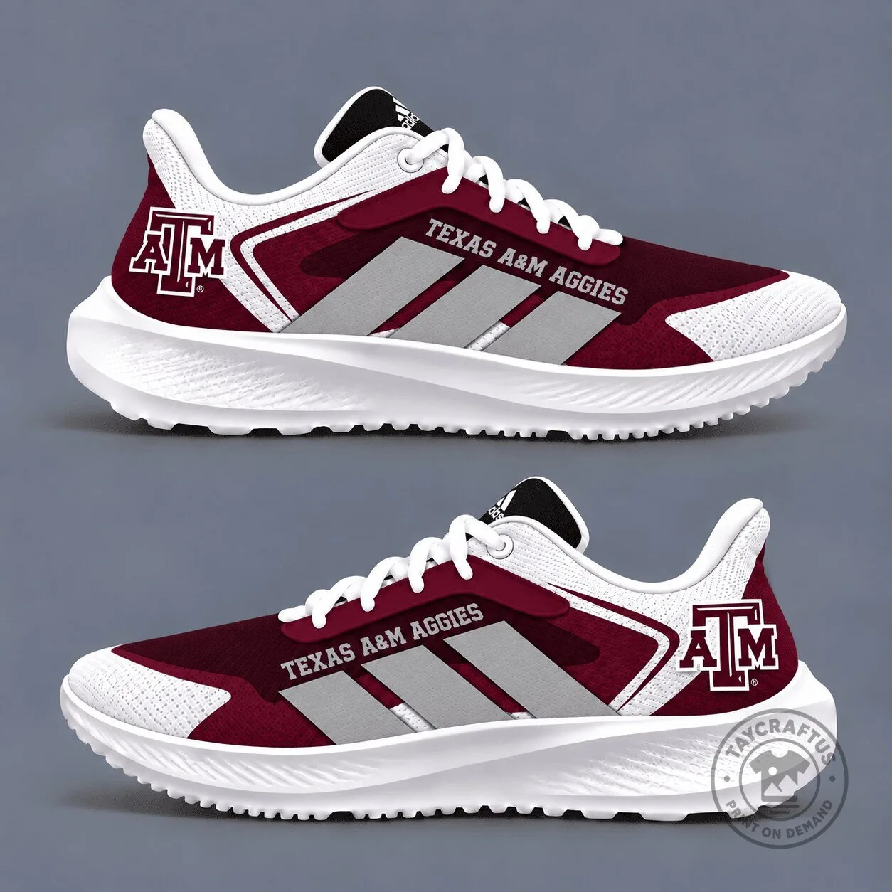Texas A&M Aggies Gig Em Victory Game Day Running Shoes 1 Texas A&M Aggies Gig Em Victory Game Day Running Shoes