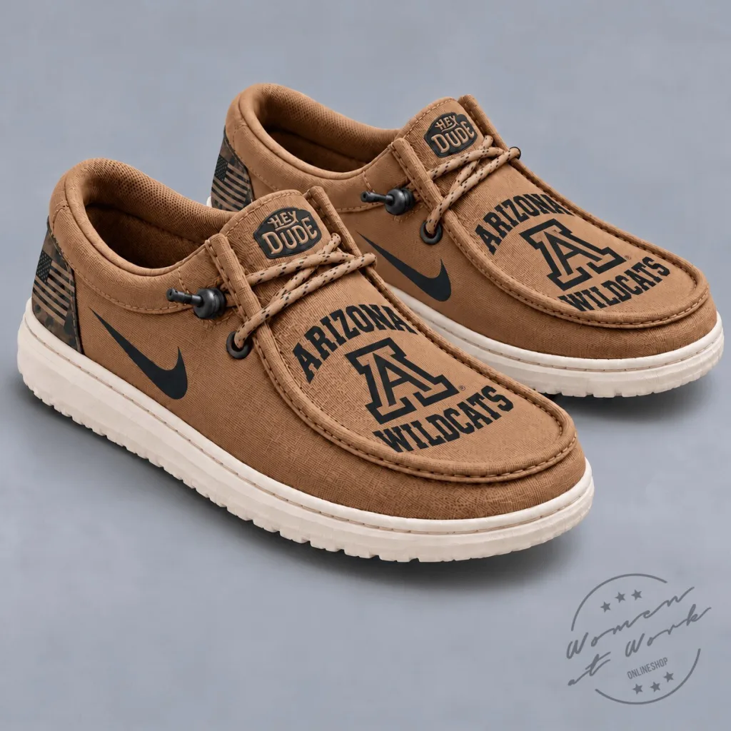 Arizona Wildcats NCAA Vintage Military Brown Loafer Shoes for Men and Women Arizona Wildcats NCAA Vintage Military Brown Loafer Shoes for Men and Women