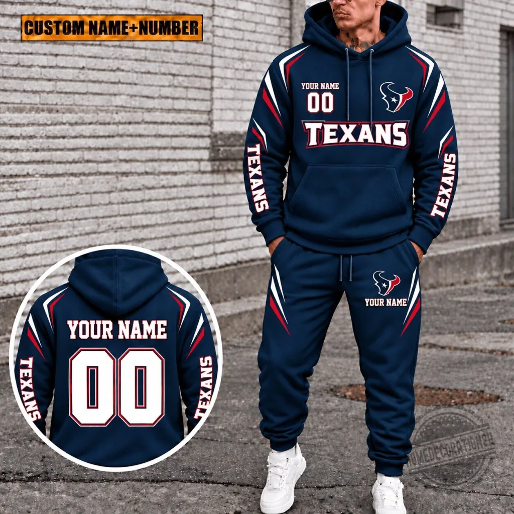 Houston Texans Personalized Custom Name And Number Hoodie Sweatshirt Houston Texans Personalized Custom Name And Number Hoodie Sweatshirt