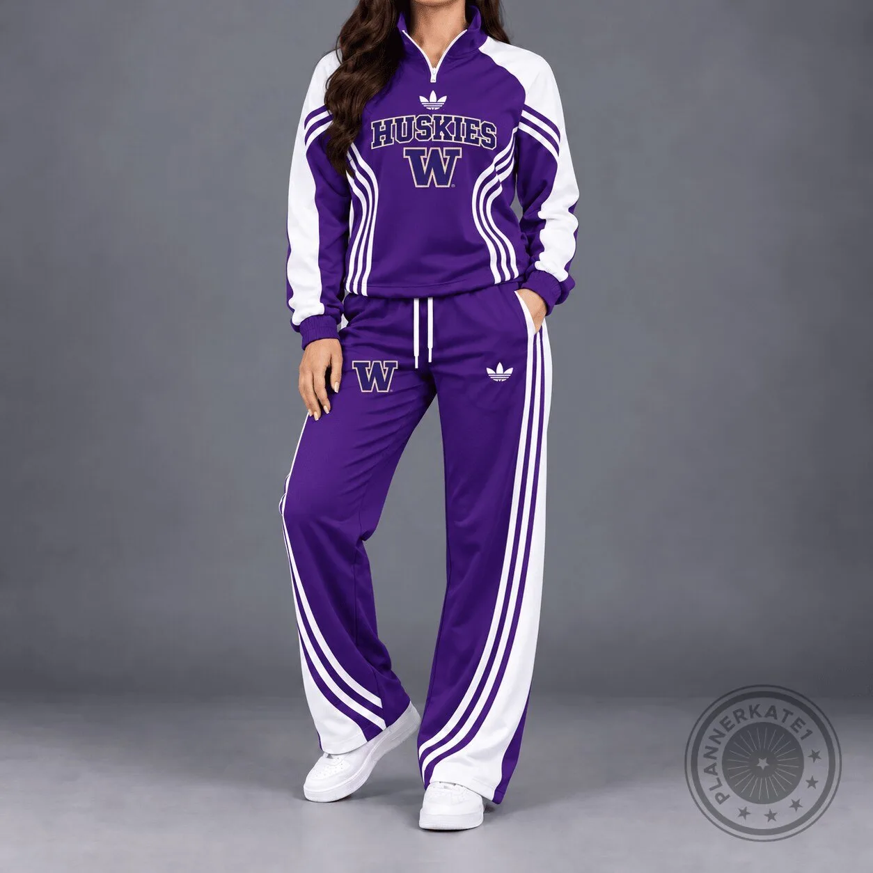 Washington Huskies NCAA Victory Line Athletic Quarter-Zip Sweatshirt