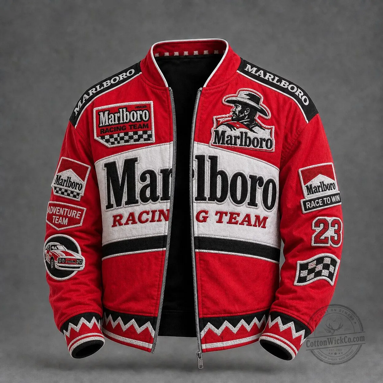 Vintage Marlboro Racing Team Embroidered Bomber Jacket