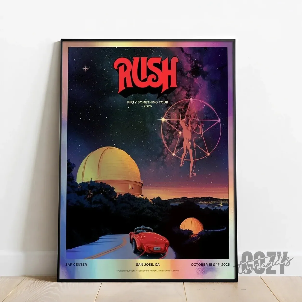 Rush Fifty Something Tour 2026 San Jose Concert Poster