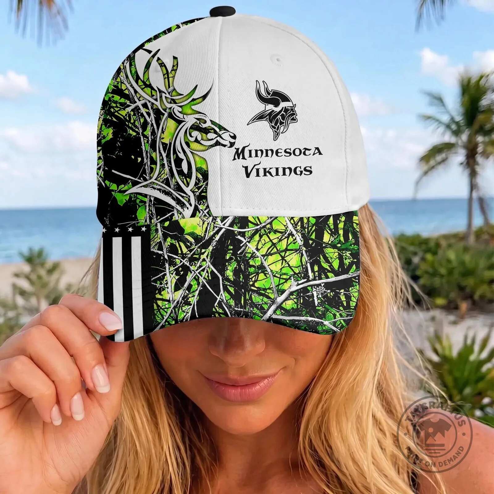 Minnesota Vikings Deer Hunting Camouflage American Flag Cap Hat 8 Minnesota Vikings Deer Hunting Camouflage American Flag Cap Hat