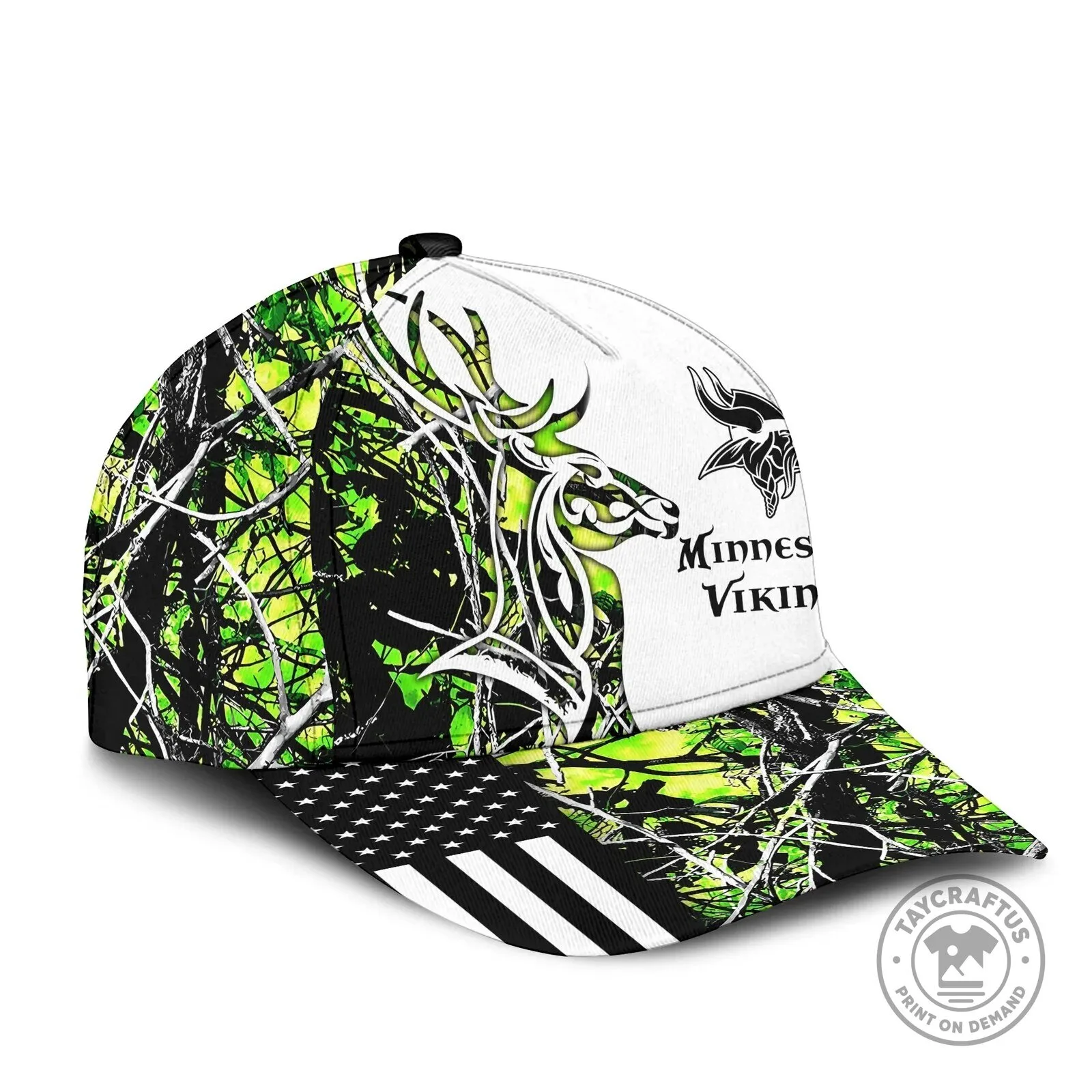 Minnesota Vikings Deer Hunting Camouflage American Flag Cap Hat 9 Minnesota Vikings Deer Hunting Camouflage American Flag Cap Hat