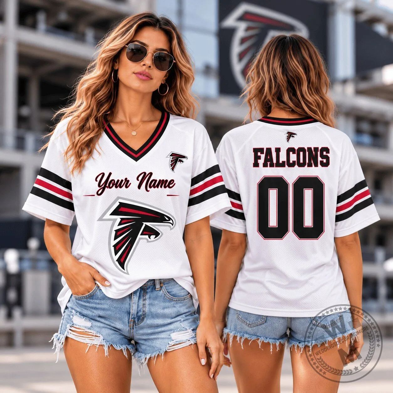 Atlanta Falcons Personalized Football Jersey Custom Name and Number White 1 Atlanta Falcons Personalized Football Jersey Custom Name and Number White