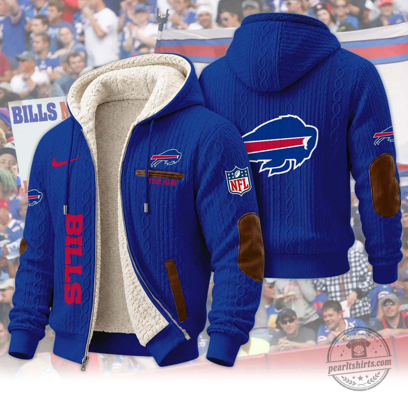 Buffalo Bills Sherpa Fleece Lined Cable Knit Hoodie and Sweatpants Set 18 Buffalo Bills Sherpa Fleece Lined Cable Knit Hoodie and Sweatpants Set