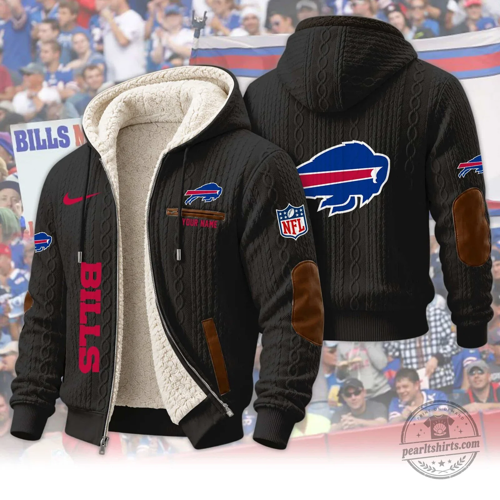 Buffalo Bills Sherpa Fleece Lined Cable Knit Hoodie and Sweatpants Set 20 Buffalo Bills Sherpa Fleece Lined Cable Knit Hoodie and Sweatpants Set