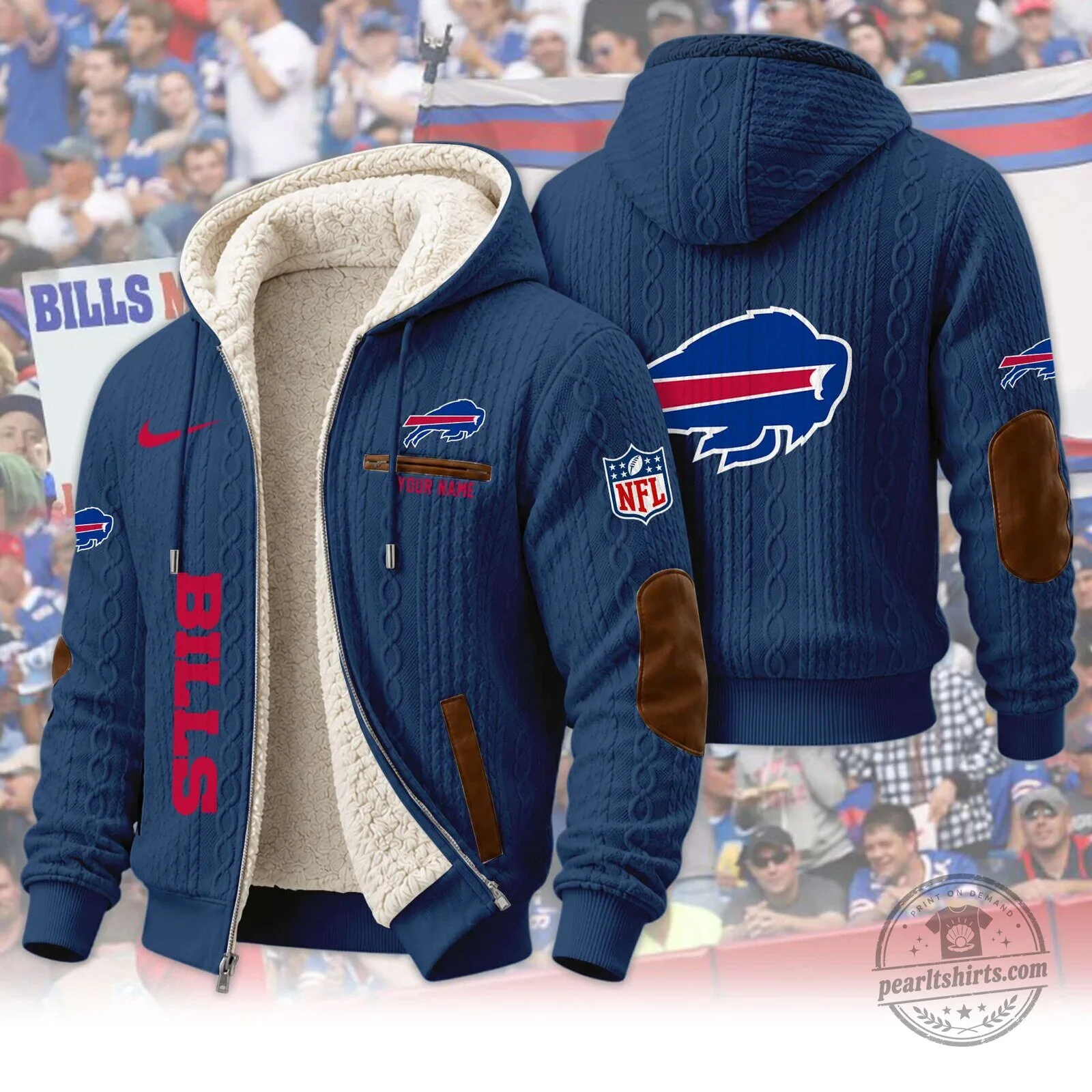 Buffalo Bills Sherpa Fleece Lined Cable Knit Hoodie and Sweatpants Set 23 Buffalo Bills Sherpa Fleece Lined Cable Knit Hoodie and Sweatpants Set