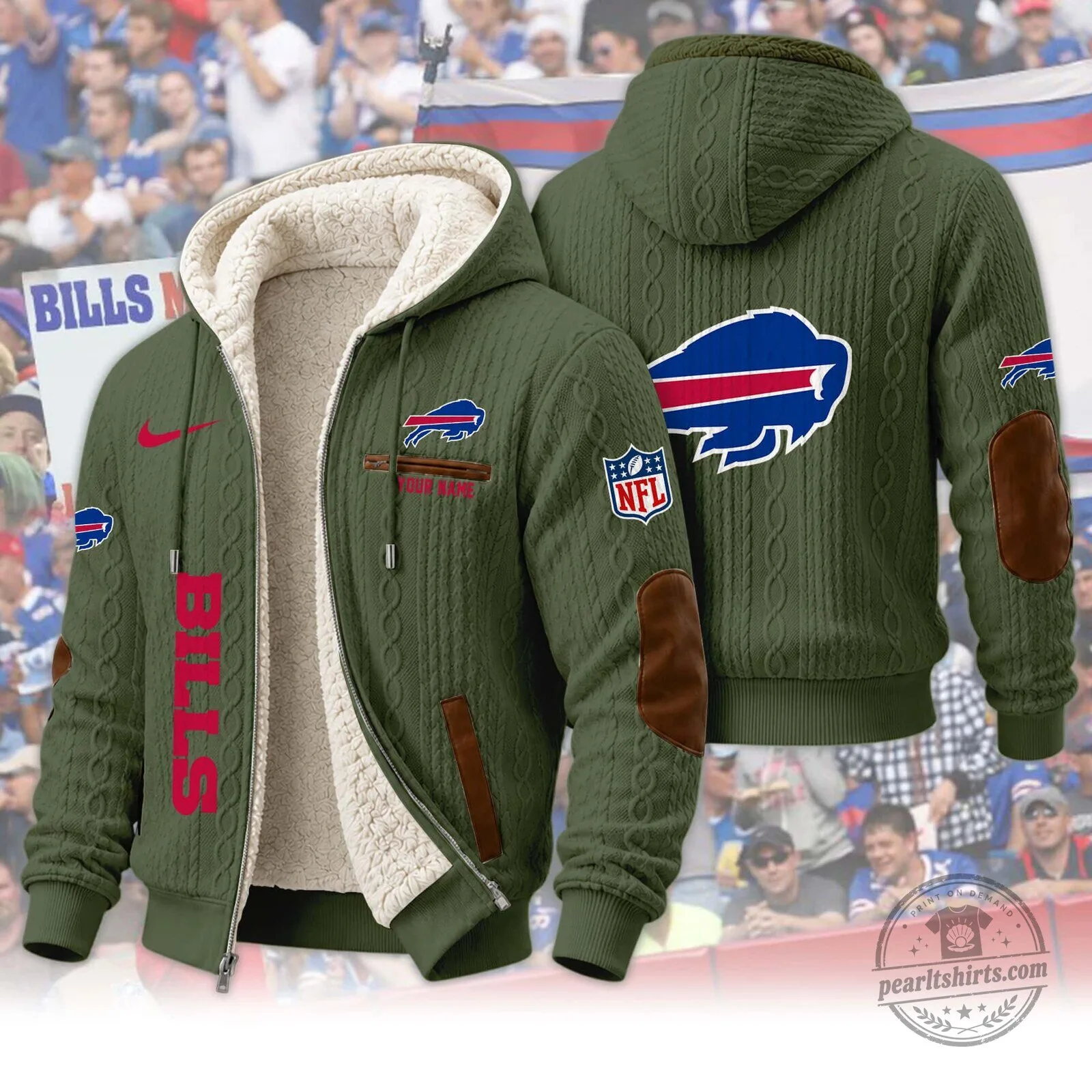 Buffalo Bills Sherpa Fleece Lined Cable Knit Hoodie and Sweatpants Set 26 Buffalo Bills Sherpa Fleece Lined Cable Knit Hoodie and Sweatpants Set