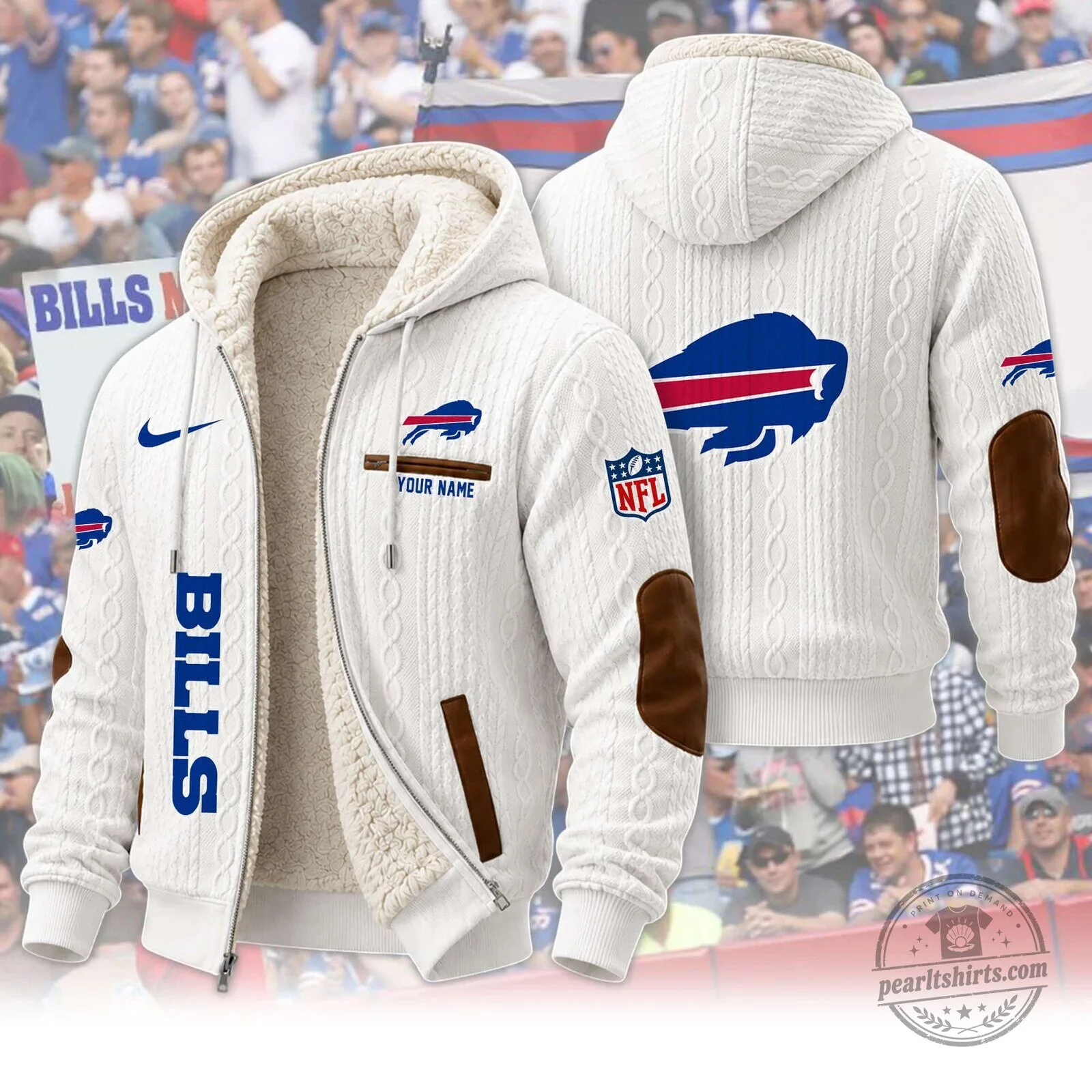 Buffalo Bills Sherpa Fleece Lined Cable Knit Hoodie and Sweatpants Set 29 Buffalo Bills Sherpa Fleece Lined Cable Knit Hoodie and Sweatpants Set