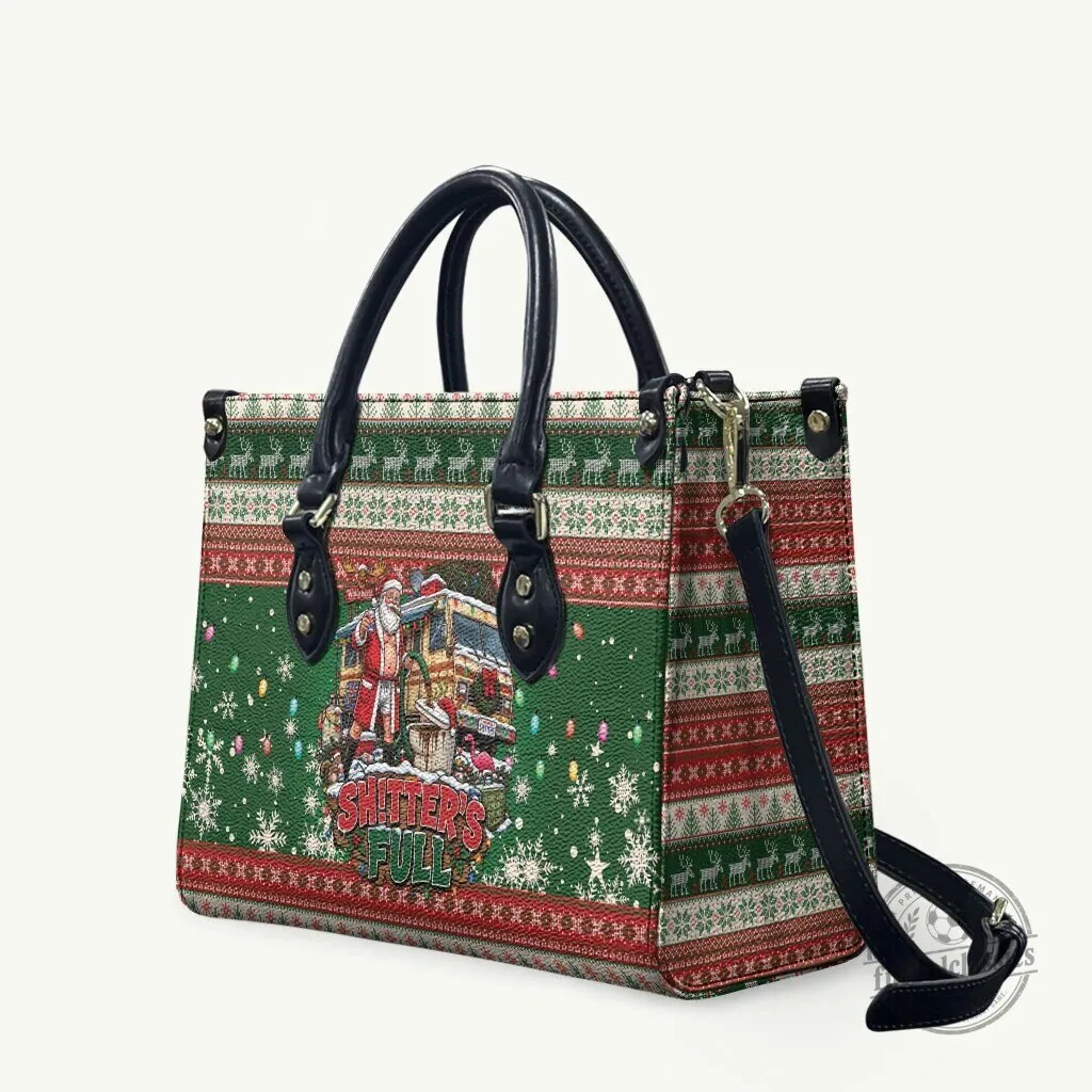 Christmas Vacation Shitter's Full Funny Ugly Sweater Pattern Leather Bag