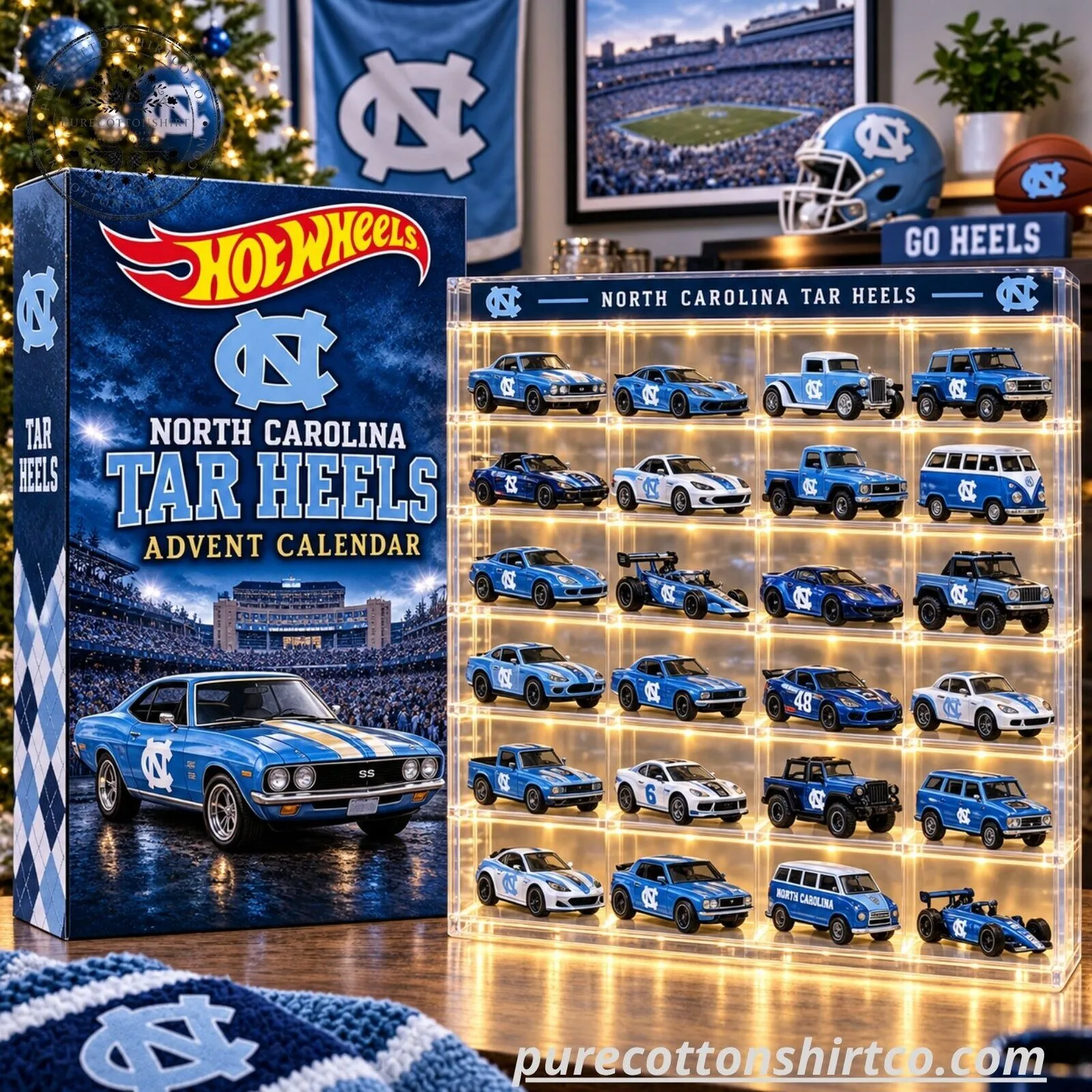 North Carolina Tar Heels Hot Wheels Advent Calendar