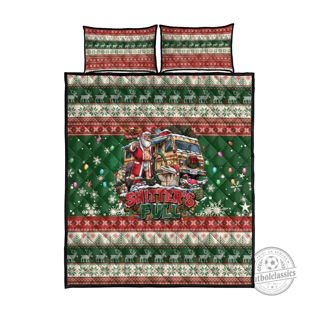 Christmas Vacation Shitter's Full Funny Ugly Christmas Quilt Bedding Set 6 Christmas Vacation Shitter