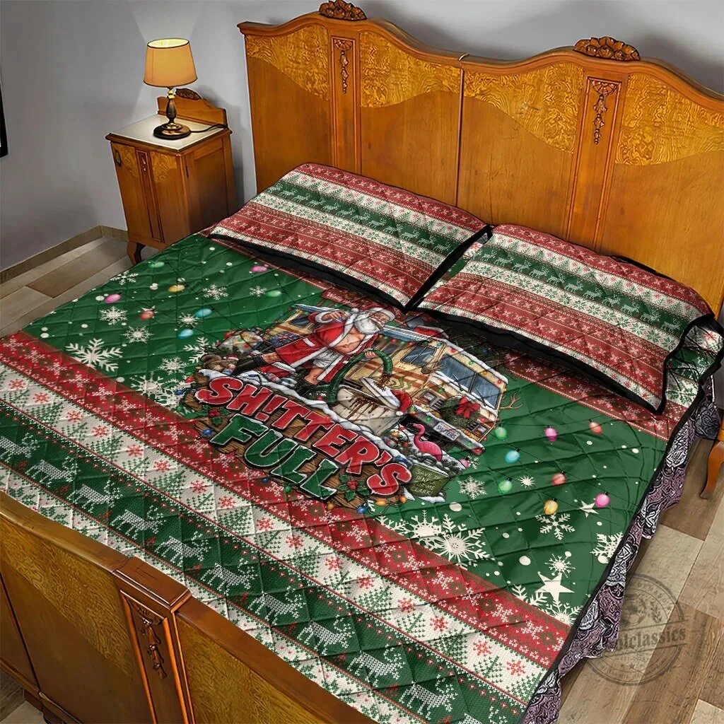 Christmas Vacation Shitter's Full Funny Ugly Christmas Quilt Bedding Set 8 Christmas Vacation Shitter